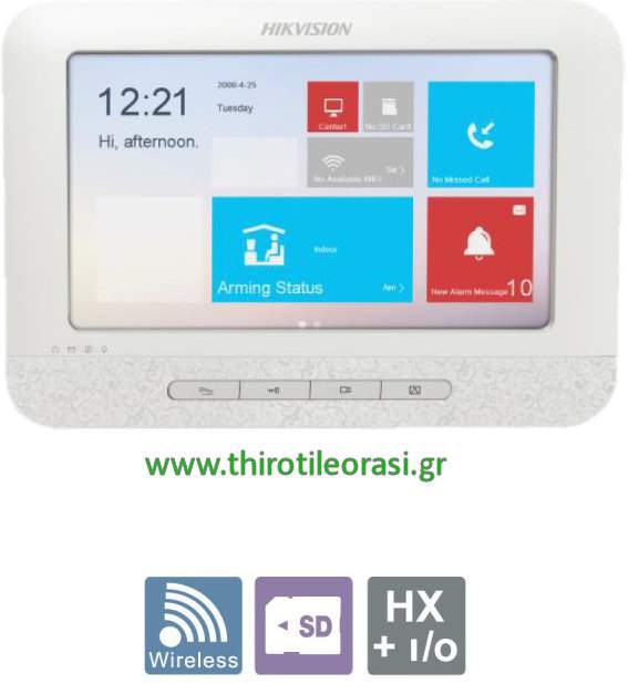 θυροτηλεοραση ip monitor hikvision DS-KH6310-W